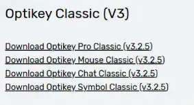 OptiKey Classic Download Section
