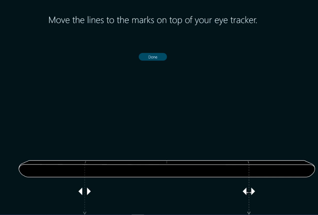 Display Setup - Move lines to tracker marks