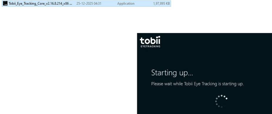 Tobii Installation and Starting Up