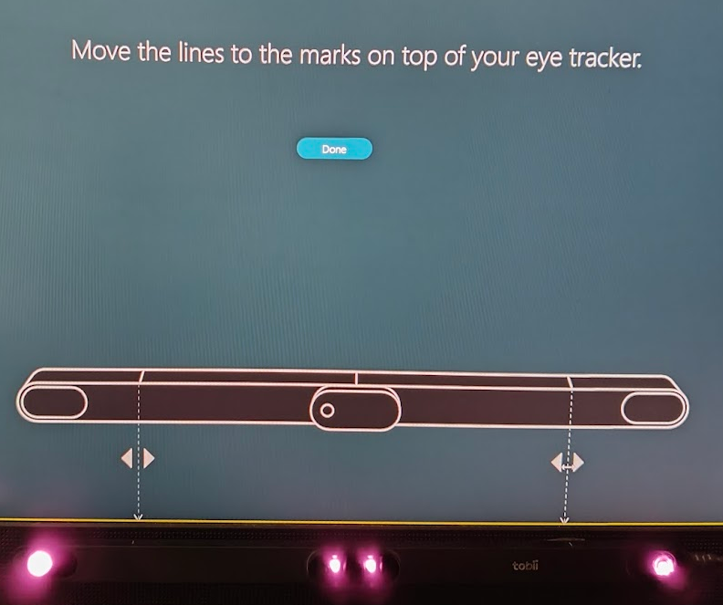 Display Setup - Align lines to tracker marks