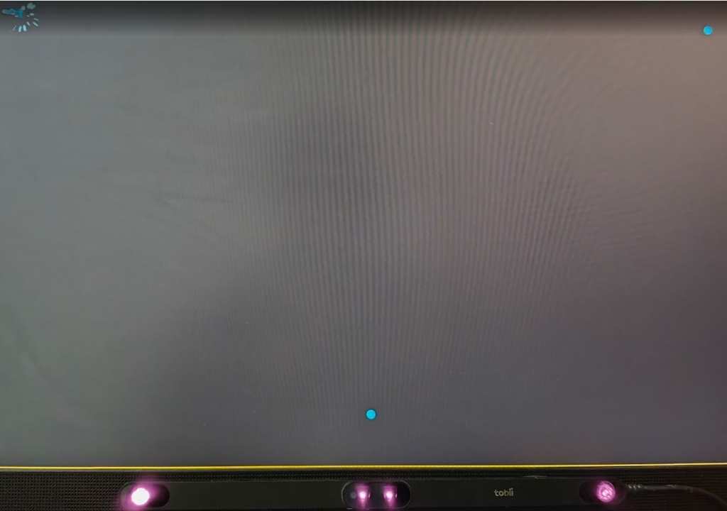 Calibration Screen - Follow the blue dots