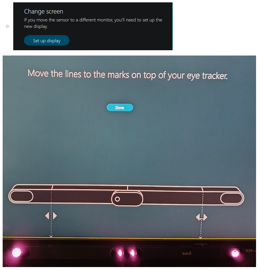 Display Setup - Align lines to tracker marks